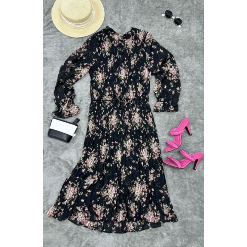 Dress Ceruty Kerah Rempel 1803