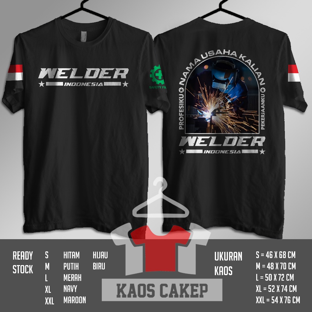 Kaos Welder Indonesia Profesiku Pekerjaanku Gratis Nama Usaha Kalian Baju Distro