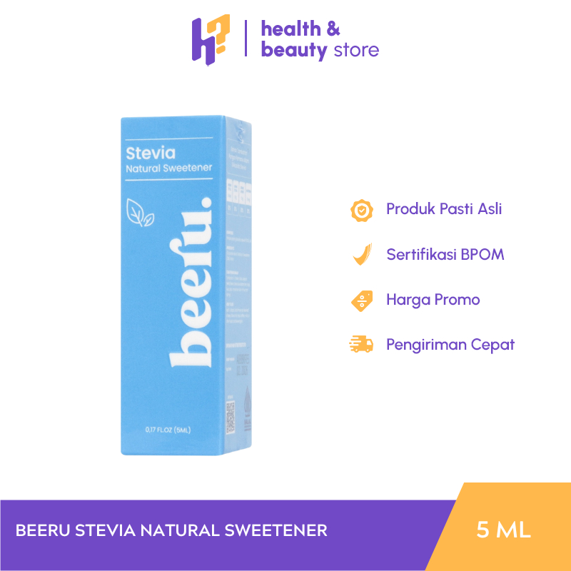 

BEERU STEVIA NATURAL SWEETENER | Pemanis Alami, Pengganti Gula, 0 kalori, Daun Stevia