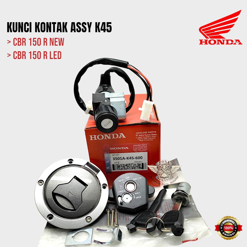 Kunci Kontak CBR150R K45 Set Original Honda Kunci Kontak K45 Assy CBR150 R Ne