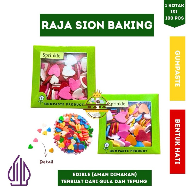 

Gumpaste Hati / Gumpaste Love / Sprinkle Gumpaste Hati