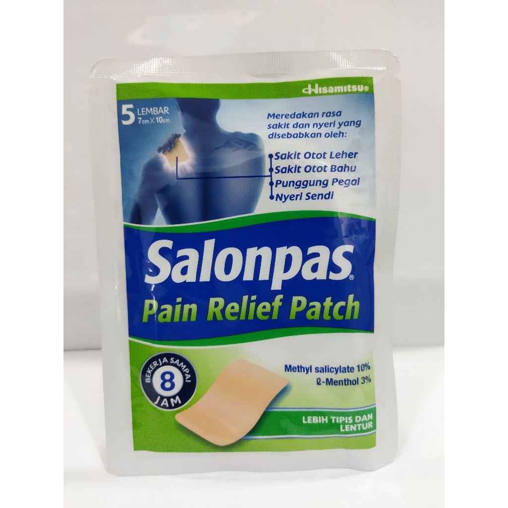 SALONPAS Pain Relief Patch (Pereda Nyeri) - SACHET Isi 5 Lembar / Salonpas Pain Relief Patch
