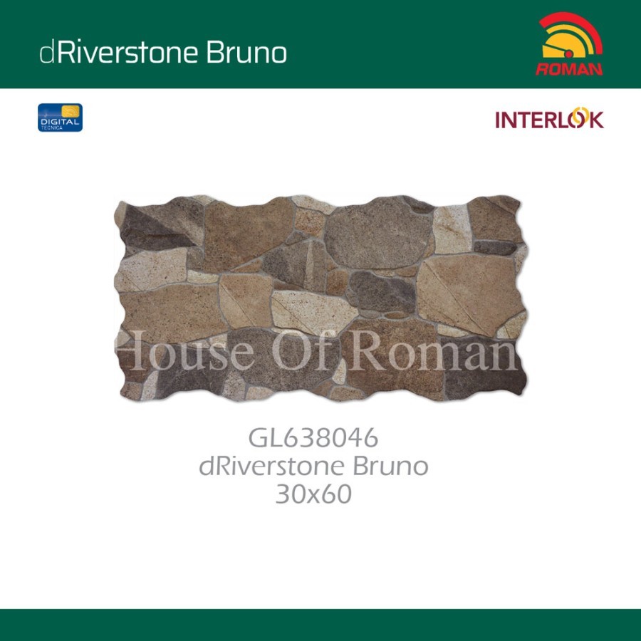 ROMAN Interlok dRiverstone Bruno 30x60 GL638046 ROMAN KERAMIK