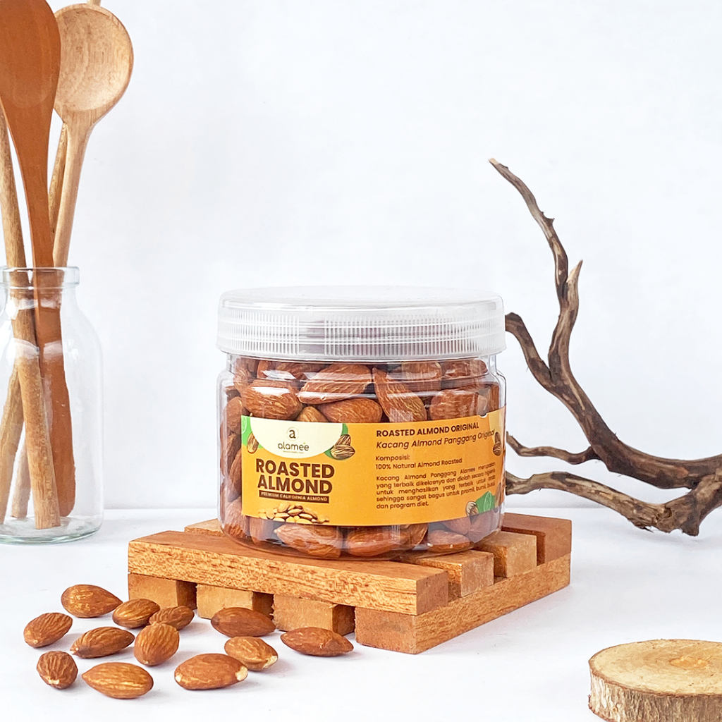 

ALAMEE Kacang Almond Panggang Natural Roasted Roast Almon Oven Siap Makan Grade A 150 Gram