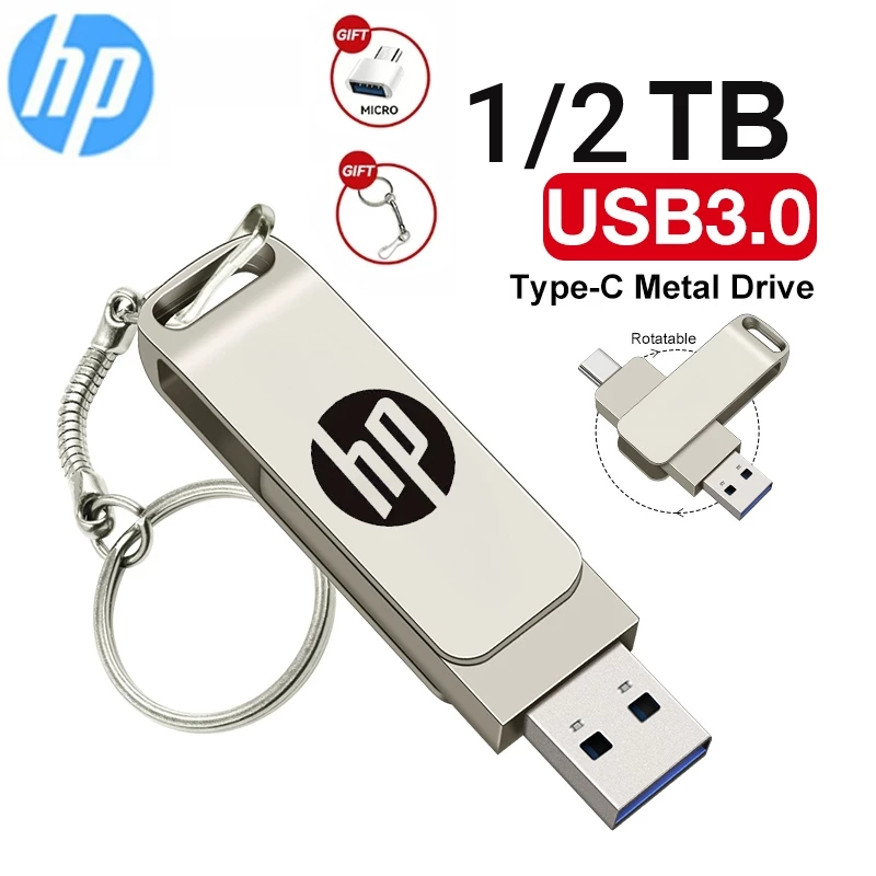 Nelulu - HP OTG Type-C Flashdisk 1TB/2TB Metal High Speed USB 3.0 Flash Drive USB Flash Disk dan