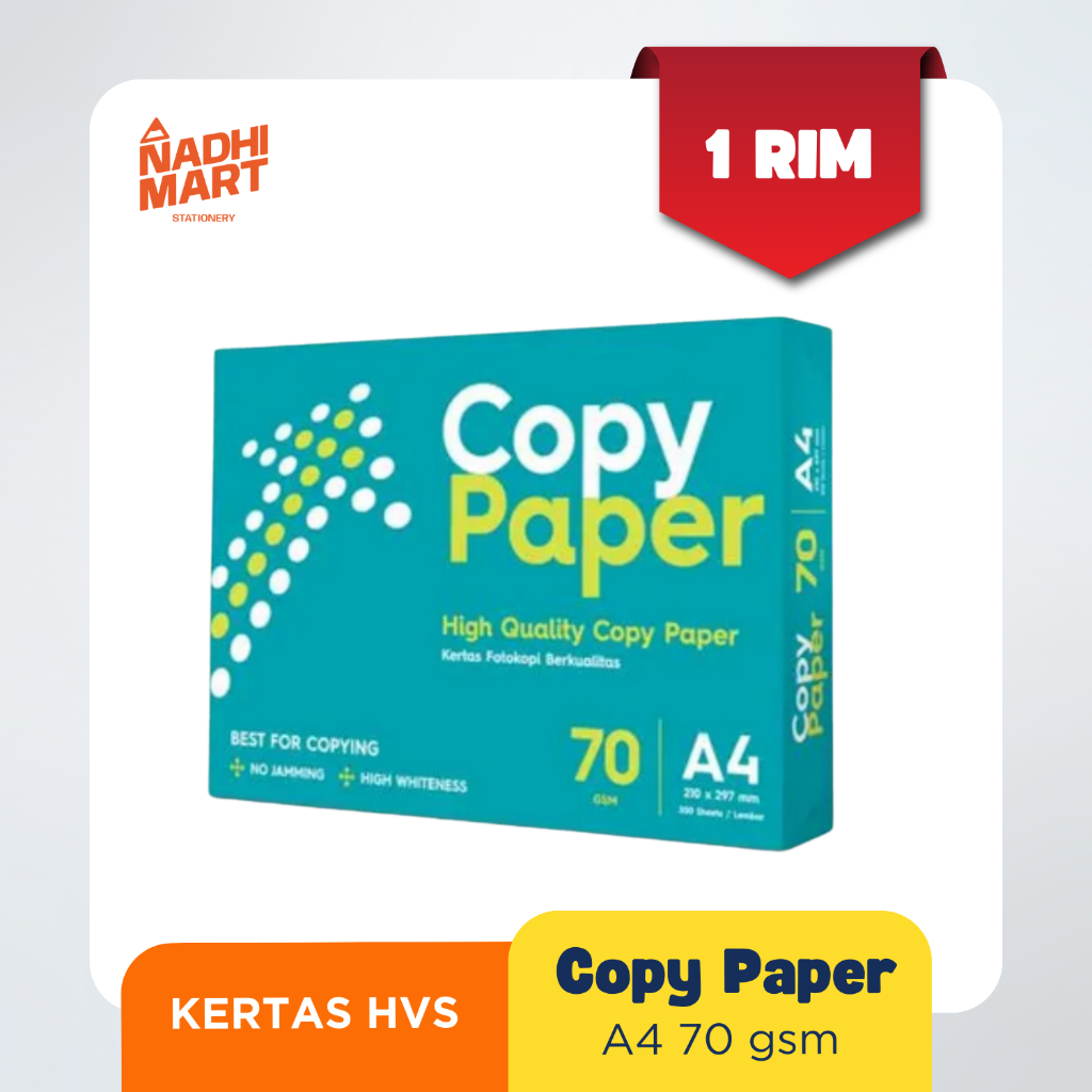

COPY PAPER KERTAS HVS A4 70GSM KERTAS FOTOCOPY