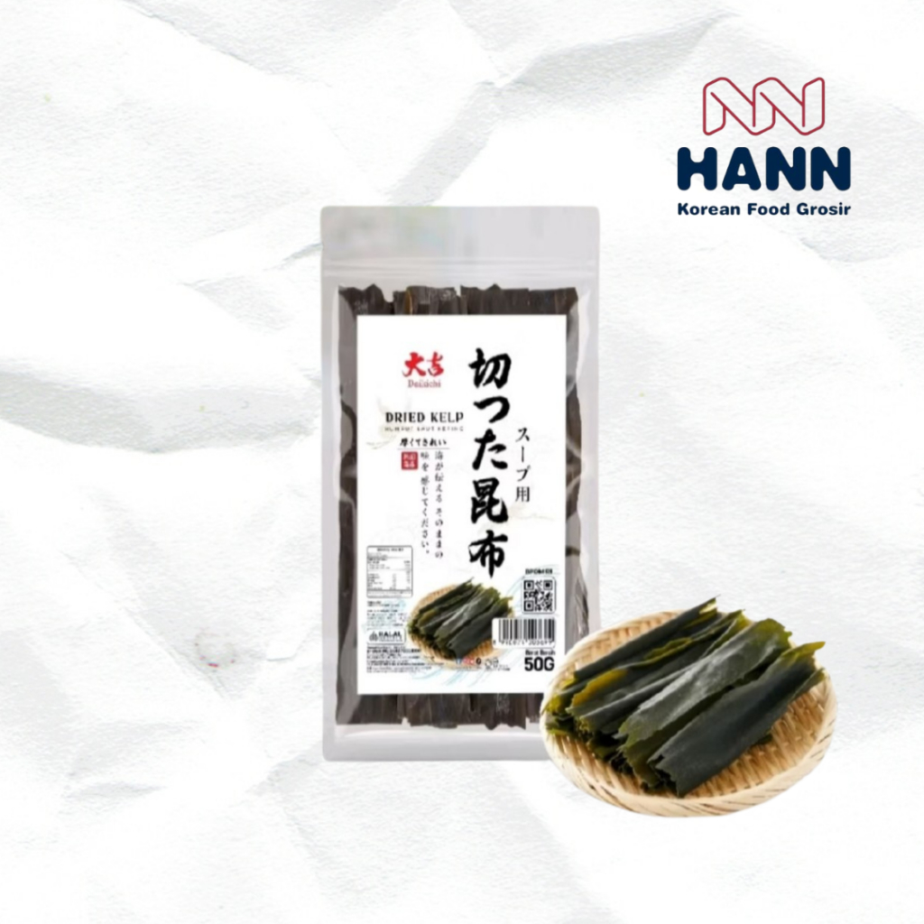 

Dried Kelp Seaweed / Rumput Laut Kering / Kombu Konbu Dashima Potong 50g Halal / Kaldu Rumput Laut