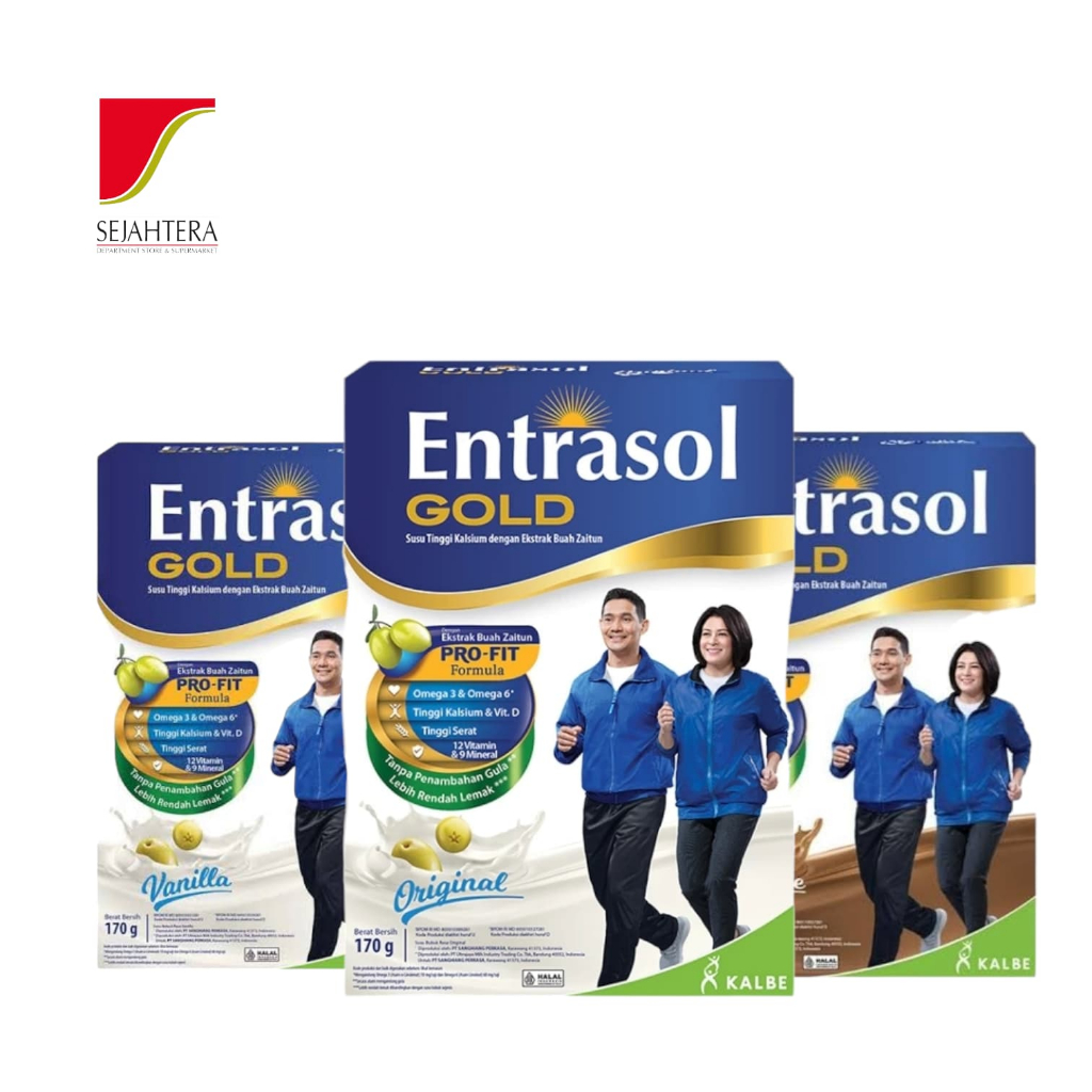 

Entrasol Gold Berbagai Rasa (Chocolate, Plain / Original, Vanila) 170 gr Box