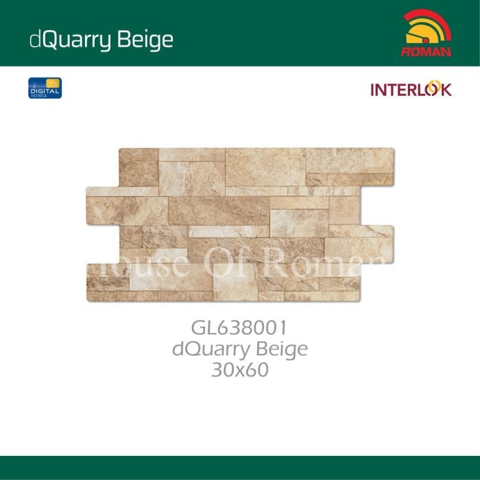 ROMAN KERAMIK Interlok dQuarry Beige 30x60 GL638001 ROMAN KERAMIK