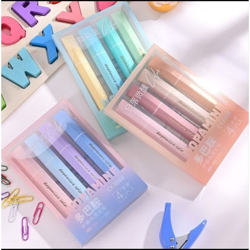 

Stabilo Highlighter Set isi 4 Pcs Warna Gradient Pastel