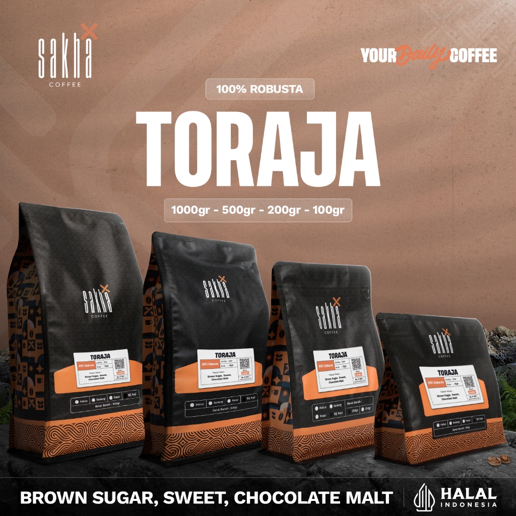 

Kopi Robusta Toraja Mamasa Sulawesi Coffee Bean Espresso Roasted Beans