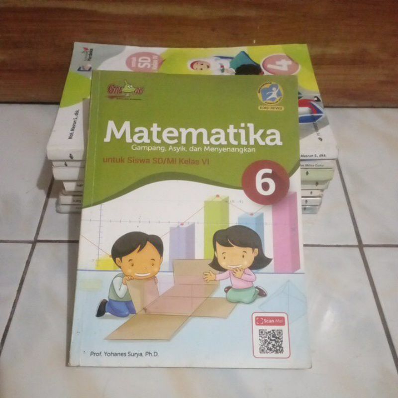 original Matematika Gampang Asik & Menyenangkan Gasing untuk SD kelas 6 kurikulum 2013 Prof Yohanes 