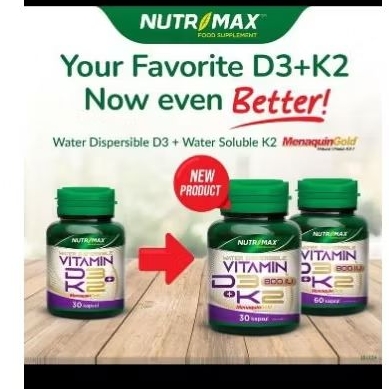 NUTRIMAX VITAMIN D3 800IU + K2
