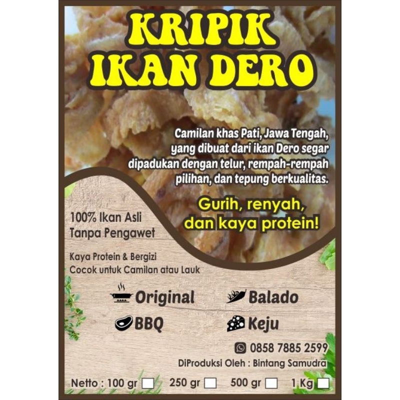 

Kripik Ikan Dero Krispy khas Jawa Tengah