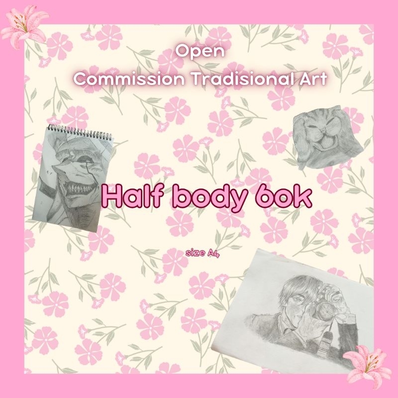 open komisi gambar tradisional anime/chibi/manhwa
