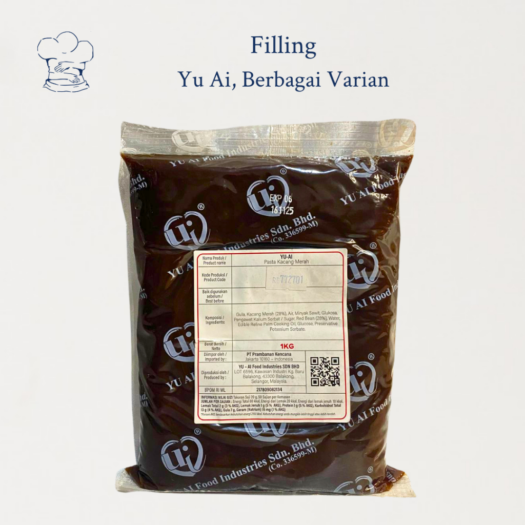 Suksesmoro_ Yu Ai Red Bean 1Kg/ Yu Ai Pandan 1Kg/ Yu Ai Paste Filling