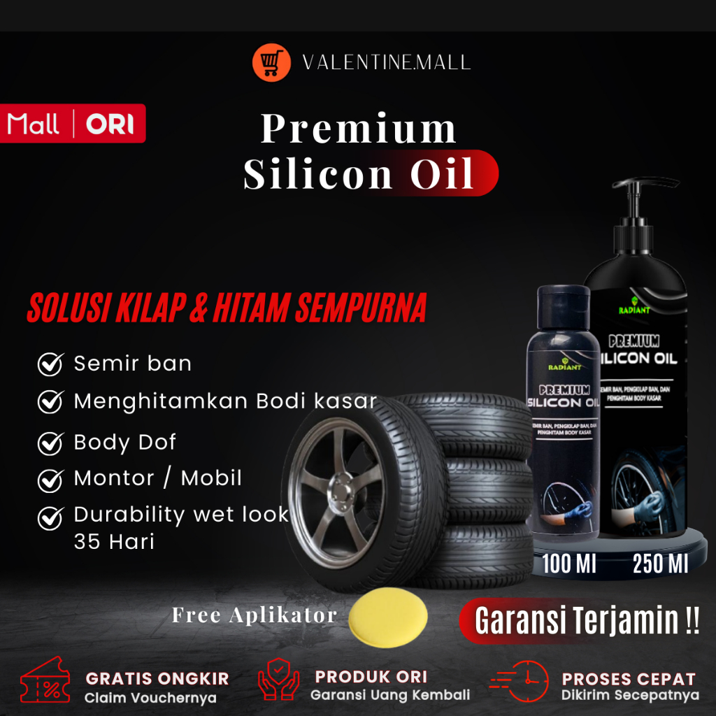 Semir Ban Mobil Tahan Lama Semir Ban Motor Permanen Penghitam Pengkilap Ban Motor Silicon Oil Ban