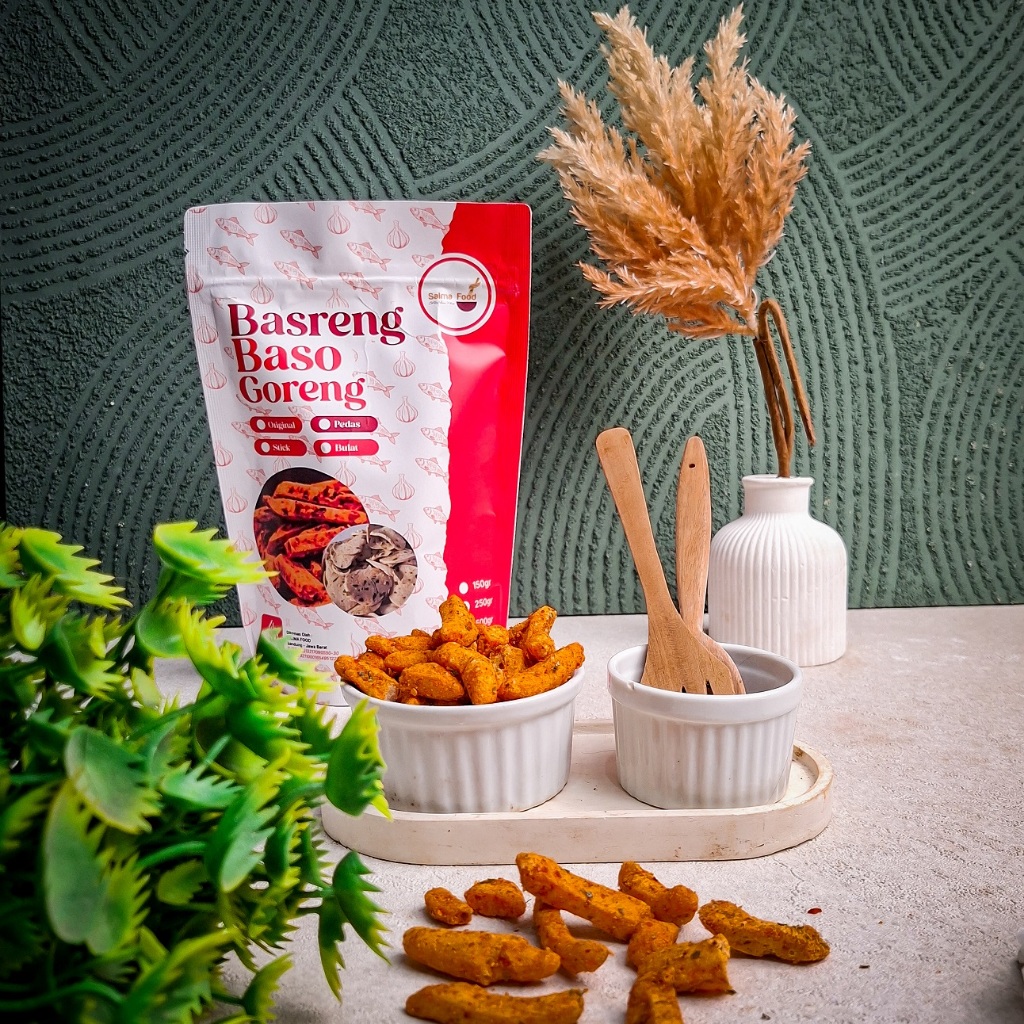 Basreng Pedas - Renyah Gurih 1 Kg | Daun Jeruk | Raja Chips Bandung