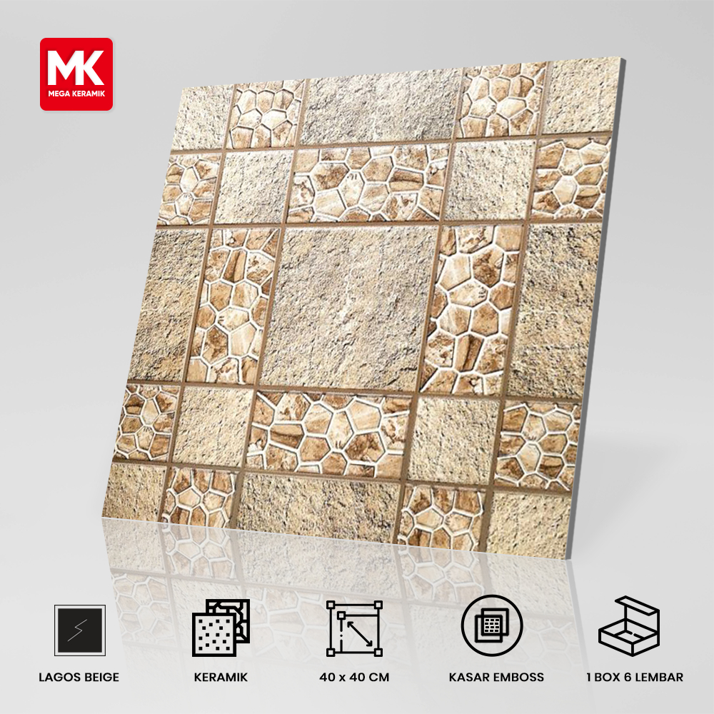 Keramik Lantai Kasar Teras Lagos 40x40