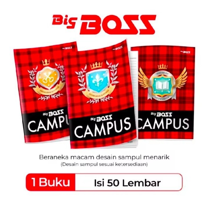 

1 pak Buku Tulis Campus Bigbos Besar Isi 10 Buku Tulis Bergariis 50Lembar