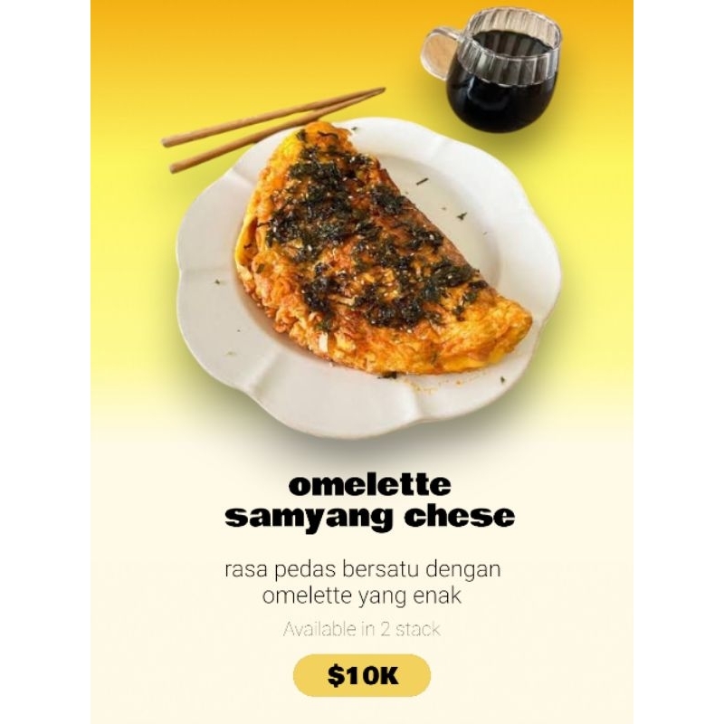 

omelette samyang cheese+sosis