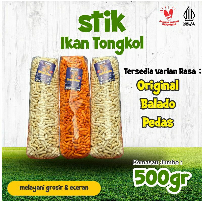 

(500g)STIK IKAN TONGKOL DENGAN 3 VARIAN RASA .