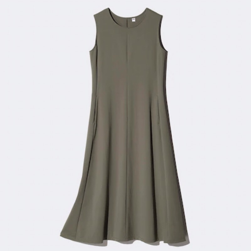 UNIQLO Women Dress Gaun Ultra Stretch Wanita Tanpa Lengan