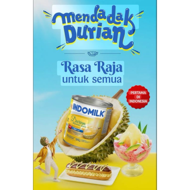 

Indomilk Susu Kental Manis Durian Musang King Kemasan Kaleng 370G