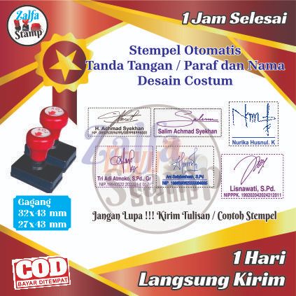 

Stempel Otomatis Tanda Tangan / Paraf dan Nama