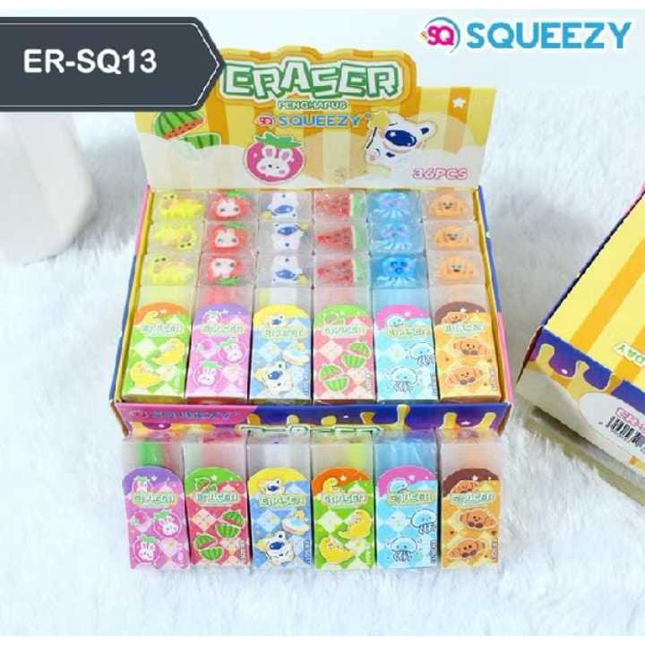 

( 1 BIJI ) Penghapus / Eraser Pensil Motif FANCY MIX SQUEEZY ER-SQ13