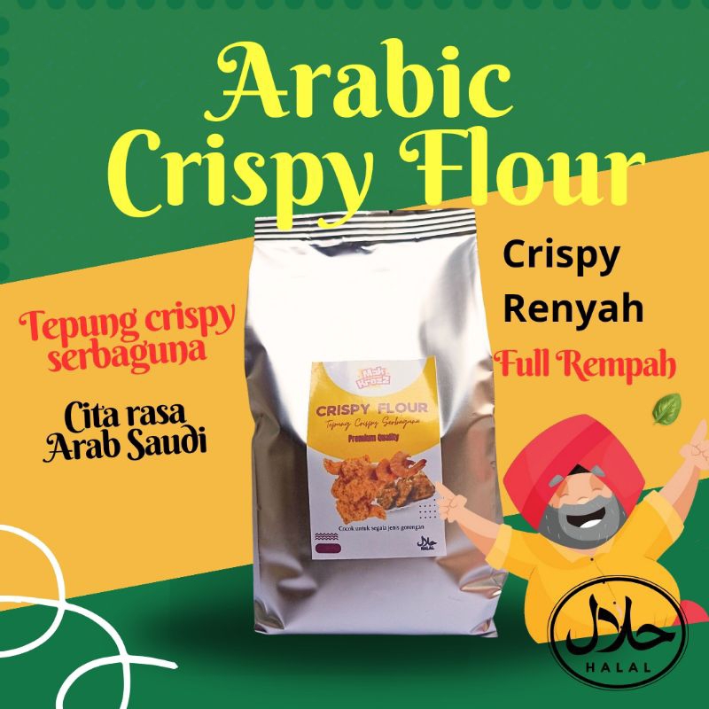 

Arabic Tepung Bumbu Crispy Serbaguna Cita rasa Arab Saudi PREMIUM Full Rempah Ala Albaik Chicken Renyah Anti Gagal