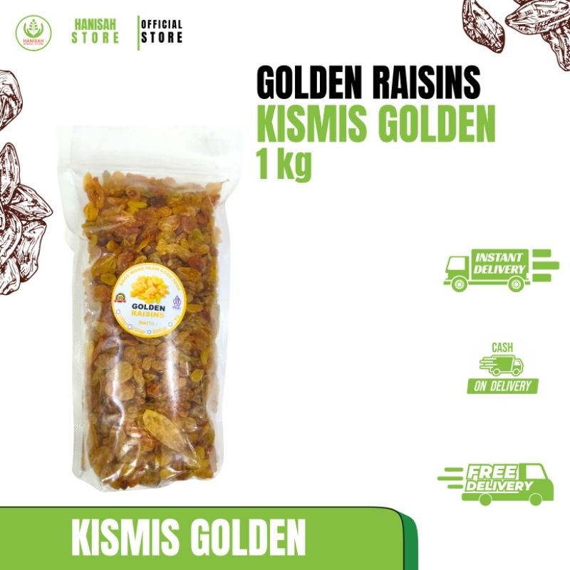 KISMIS GOLDEN | GOLDEN RAISINS 1 KG | CAMILAN SEHAT, CAMILAN DIET, CAMILAN ARAB