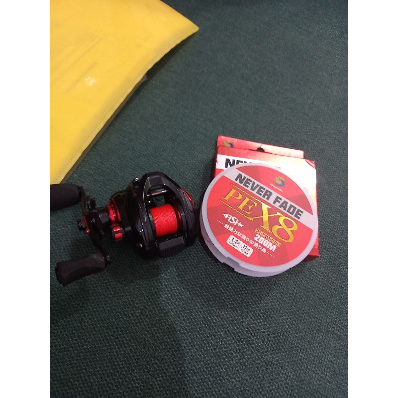 Reel Zorro Wanu Dan Senar Pe x8 Never Fade Bekas Drag Clicker Tidak Ada Bunyi