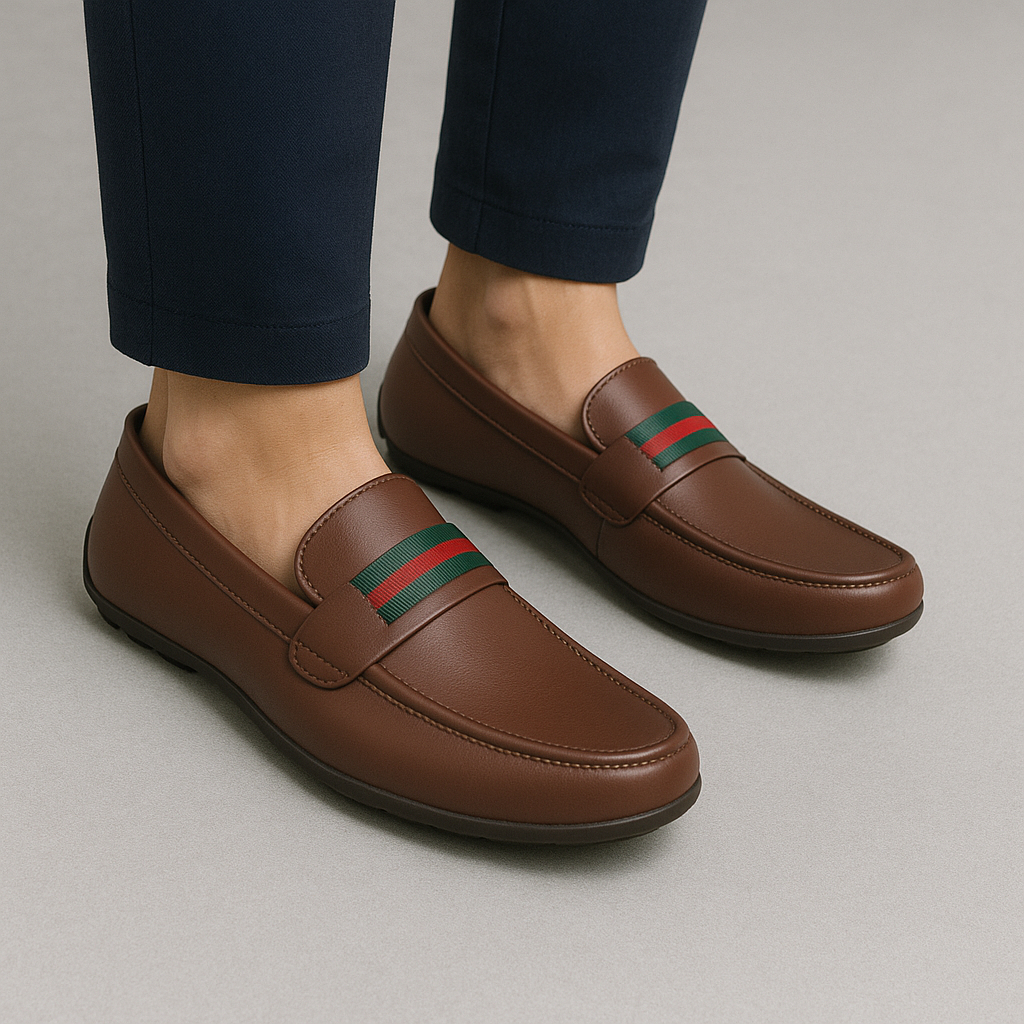 Loafers Brown BIG SIZE 38-47 Sepatu Pria Kasual Formal Oxford Jumbo