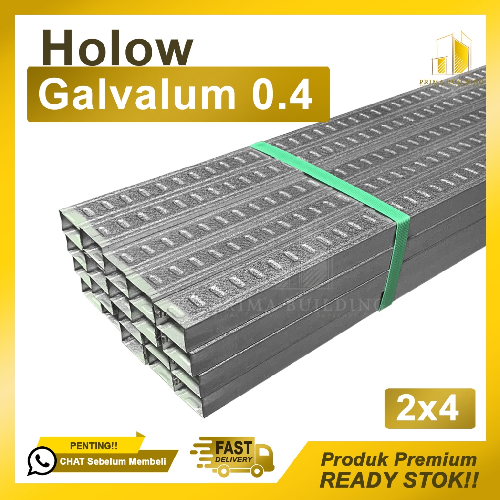 Hollow 0.4 Galvalum 2x4 / hollow plafon 0,4mm 2x4 / Holow gypsum 0,4 / holo Baja Ringan 0.4mm