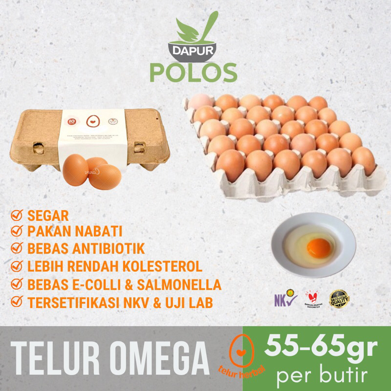 

Telur Ayam Omega Segar 10 dan 30 Butir