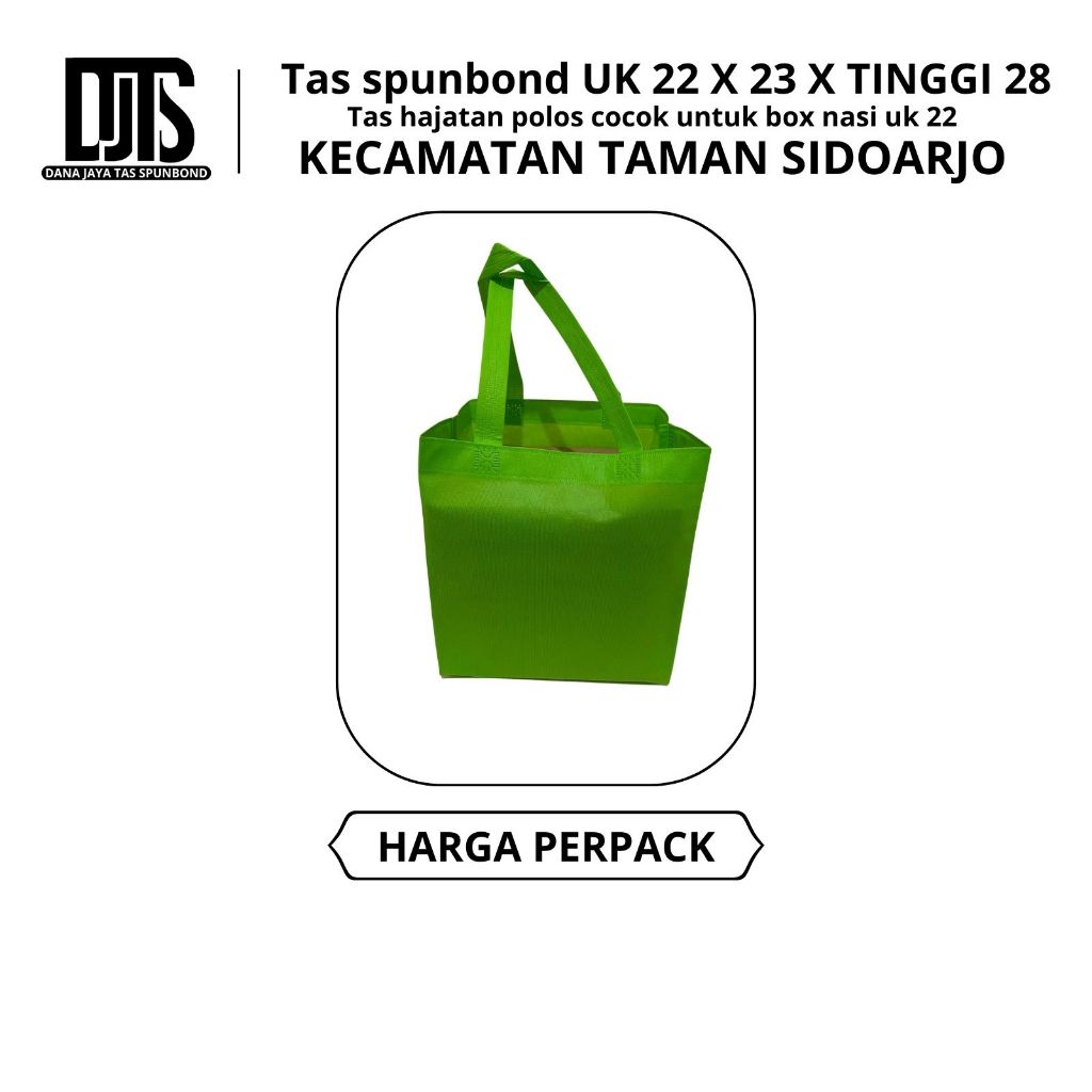 

(1 PACK = 60 PCS) GOODIE BAG TAS HAJATAN 22X23 CM TINGGI 28 CM / TAS SPUNBOND / TAS SEMINAR / TAS NASI BOX/ TAS RAMAH LINGKUNGAN / TAS PARCEL