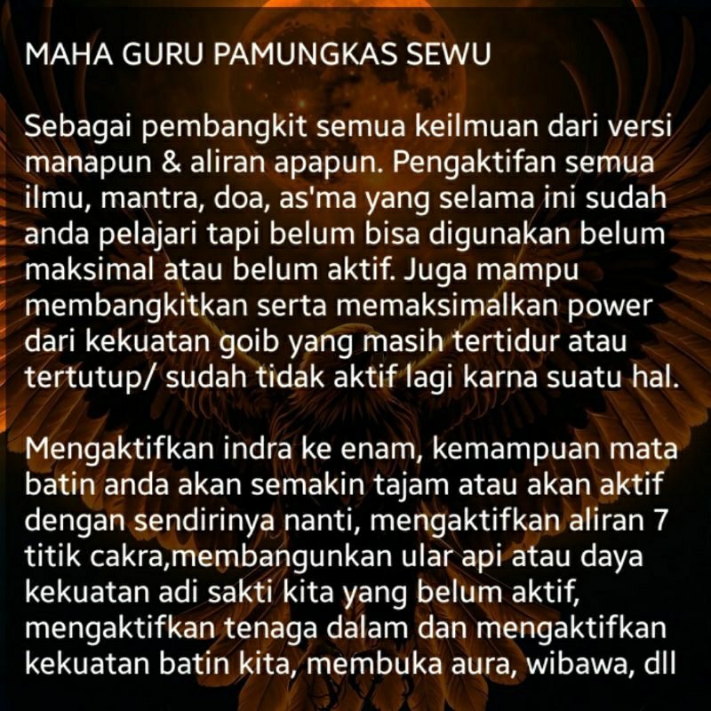 MAHAGURU PAMUNGKAS SEWU