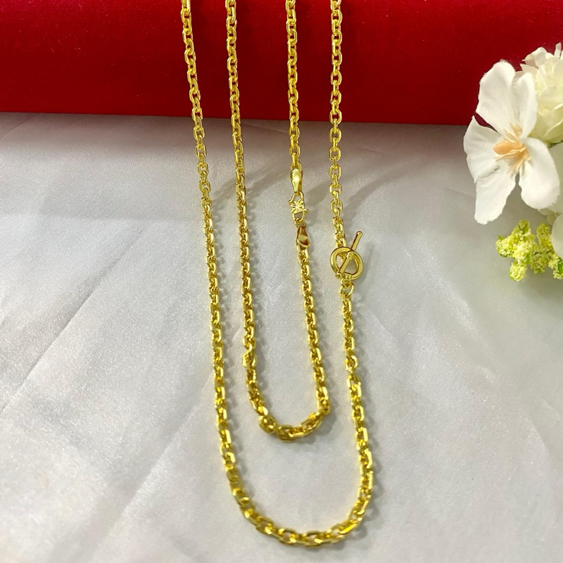 Kalung Emas Kw Super 24 Karat/Dilapisi kristal asli Bangkok.99,9% TERBUKTI AWET