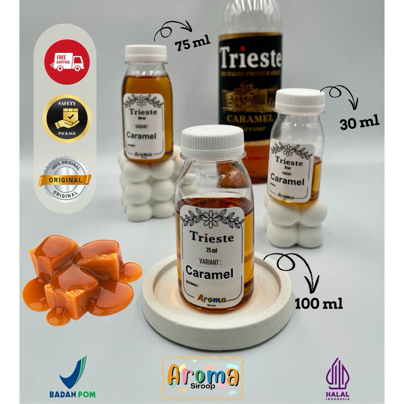 

Trieste Syrup - REPACK sirup Trieste Caramel (100ml - 75ml - 30ml) 100% ORIGINAL
