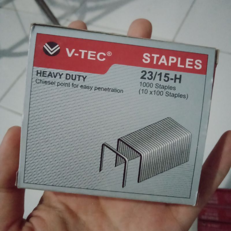 

Isi Staples V-Tec Refill Stapler V-Tec No.23/15-H Stapler Heavy Duty Hekter Besar