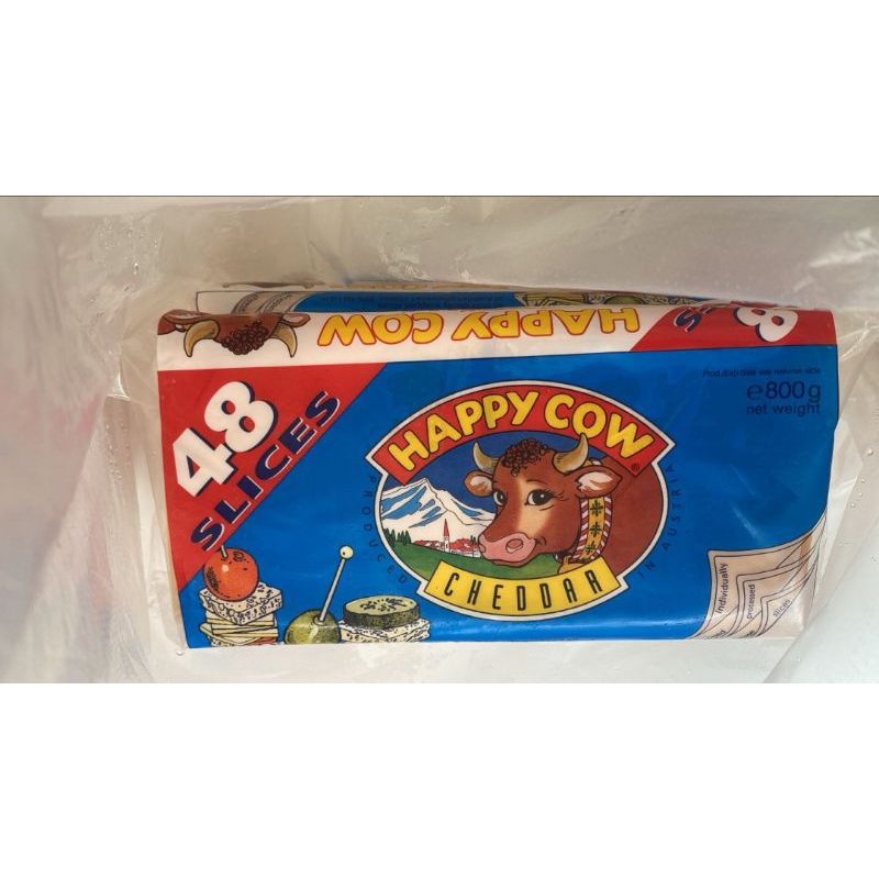 

hapoy cow cheddar cheese 48 slice / keju cheddar olahaan / pack / 800 gr