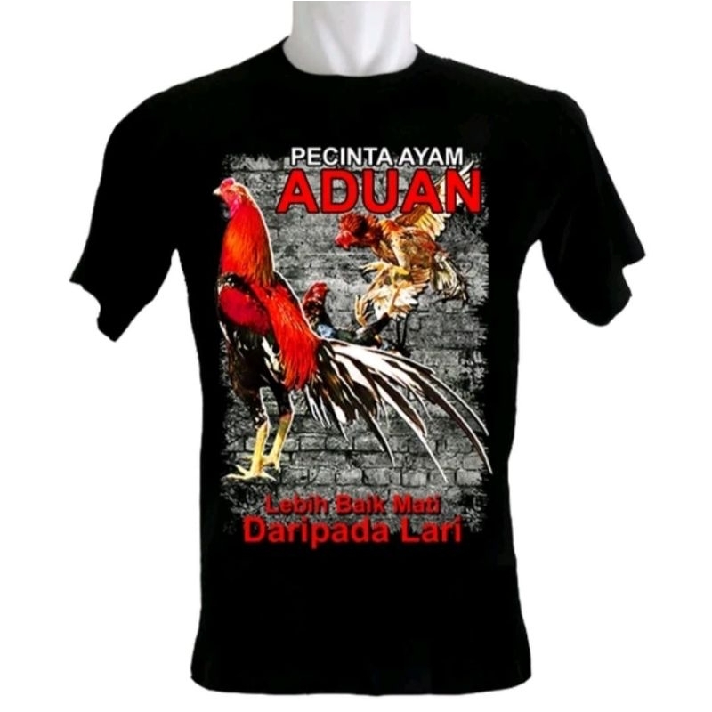 KAOS AYAM BANGKOK PECINTA AYAM ADUAN GAMBAR DEPAN