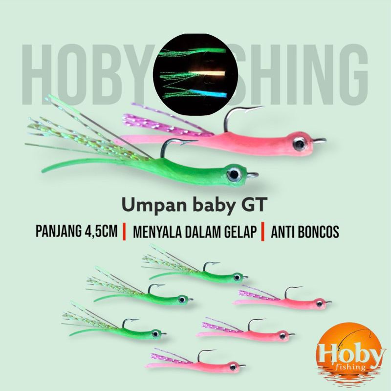 Umpan Pancing Casting Sabiki Menyala Murah Meriah Kotrekan Kail Sabiki Full GID Baby GT Carolina Rig