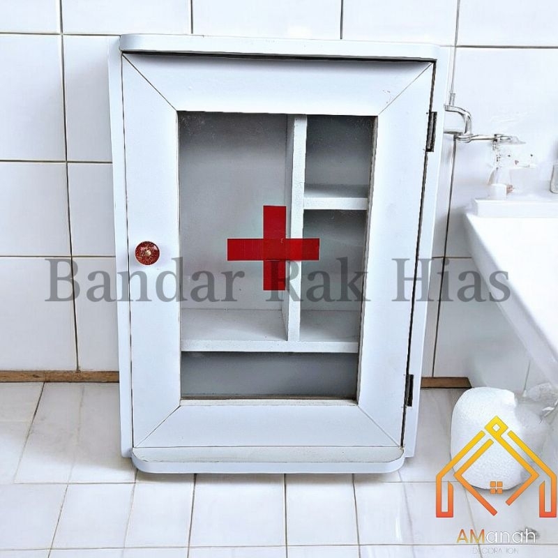 RAK KOTAK OBAT RAK P3K BAHAN KAYU - RAK OBAT PORTABLE TERMURAH