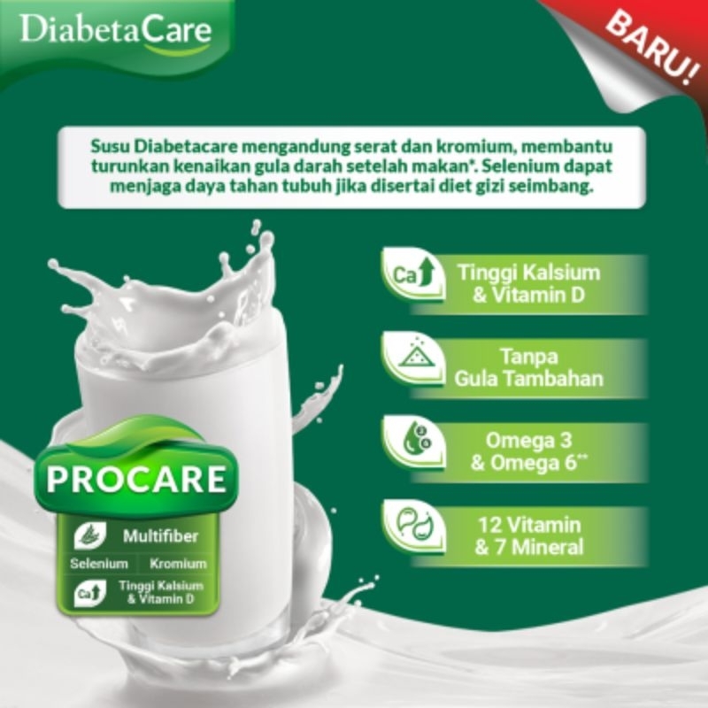 

Diabetacare Milk 500gr (Nutrisi untuk praDiabetes/Pencegahan)