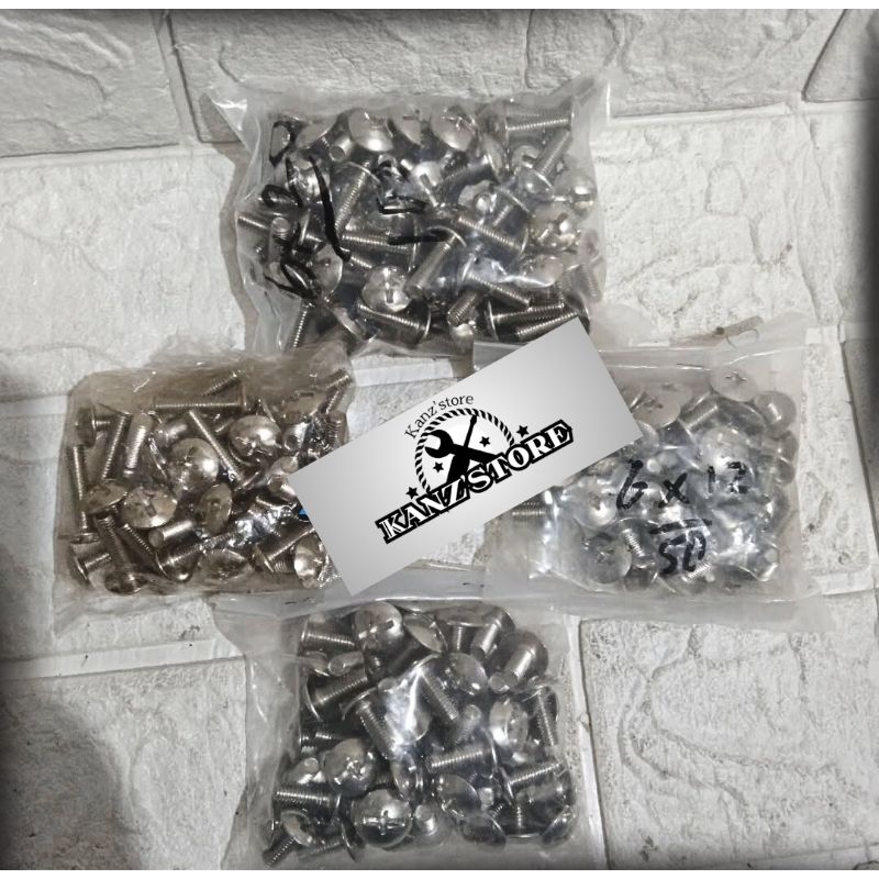 1 Set Baut / Baut Full body Motor Yamaha Alfa Plus Karet