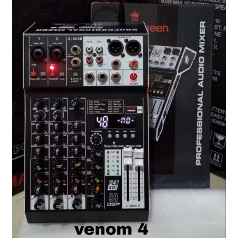 Mixer Sondqueen 4 Channel Venom4. Soundqueen Venom 4