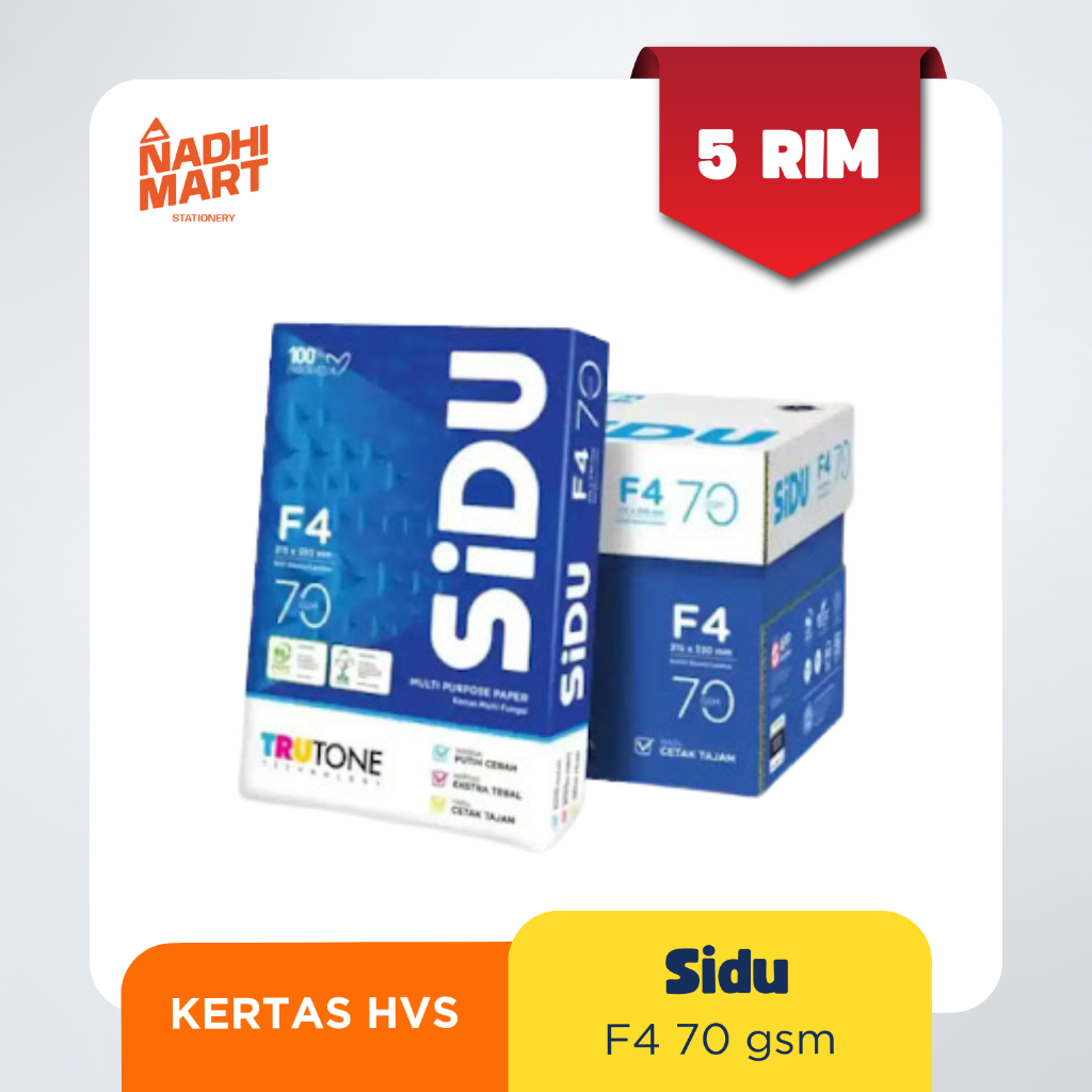 

1 DUS SIDU KERTAS HVS F4 70 GSM