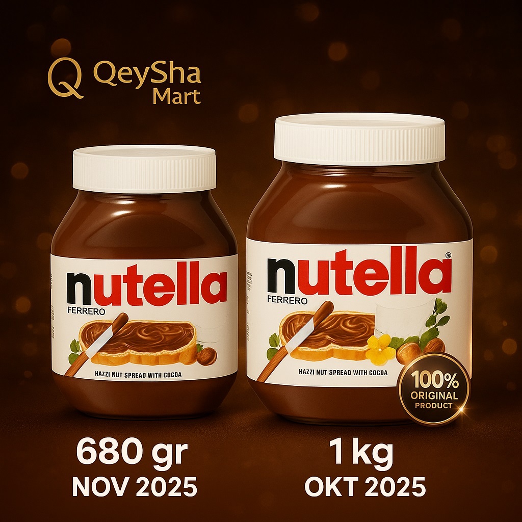 

Nutella Original 680g & 1kg | Selai Coklat Hazelnut Lezat | Exp 2025 | QeySha Mart Halal
